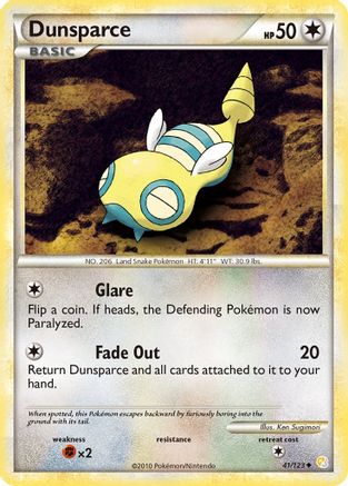 Dunsparce 41/123 - HeartGold SoulSilver Reverse Holofoil - Poke-Collect