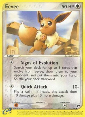 Eevee 63/100 - Sandstorm Reverse Holofoil