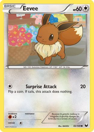 Eevee (83) 83/108 - Dark Explorers - Poke-Collect