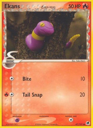 Ekans (Delta Species) 47/101 - Dragon Frontiers - Poke-Collect