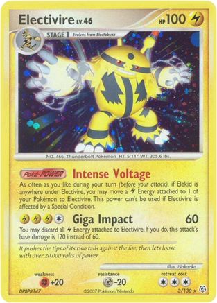 Electivire 3/130 - Diamond and Pearl Holofoil - Poke-Collect