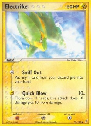 Electrike 52/100 - Crystal Guardians Reverse Holofoil - Poke-Collect