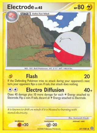 Electrode (37) 37/100 - Stormfront Reverse Holofoil - Poke-Collect