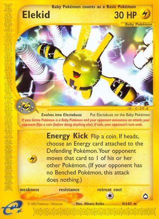 Elekid 9/147 - Aquapolis Reverse Holofoil - Poke-Collect