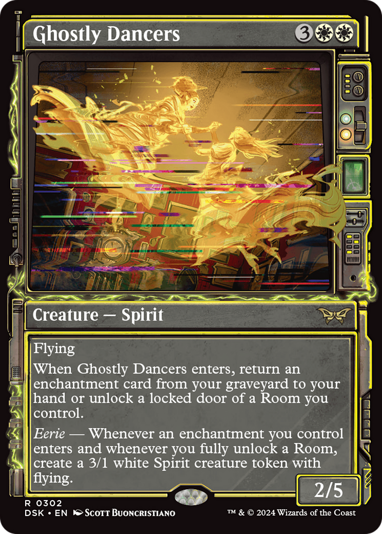 Ghostly Dancers (DSK-302) - Duskmourn: House of Horror: (Showcase) Foil - Poke-Collect