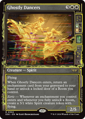 Ghostly Dancers (DSK-302) - Duskmourn: House of Horror: (Showcase) Foil - Poke-Collect