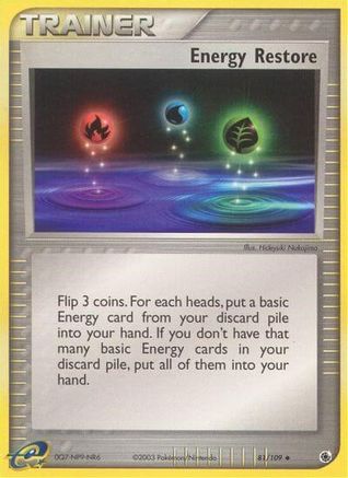 Energy Restore 81/109 - Ruby and Sapphire Reverse Holofoil - Poke-Collect
