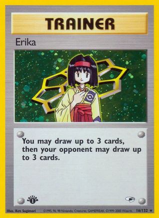 Erika (16) 16/132 - Gym Heroes 1st Edition Holofoil - Poke-Collect