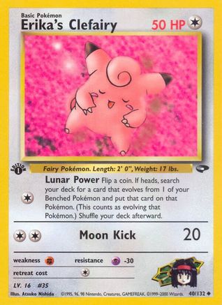 Erika's Clefairy 40/132 - Gym Challenge 1st Edition - Poke-Collect