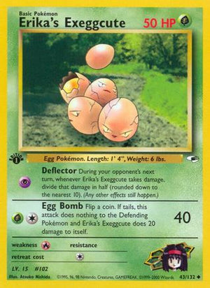 Erika's Exeggcute (43) 43/132 - Gym Heroes 1st Edition - Poke-Collect
