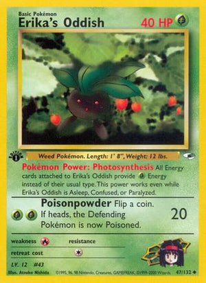 Erika's Oddish (47) 47/132 - Gym Heroes 1st Edition - Poke-Collect