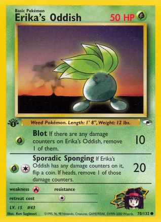 Erika's Oddish (78) 78/132 - Gym Heroes Unlimited - Poke-Collect