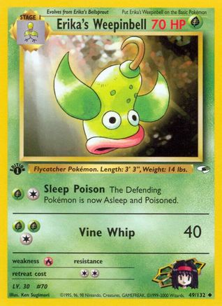 Erika's Weepinbell (49) 49/132 - Gym Heroes 1st Edition - Poke-Collect