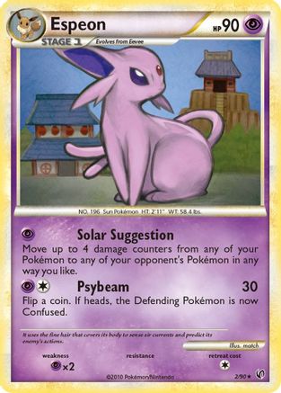 Espeon 2/90 - Undaunted Holofoil - Poke-Collect
