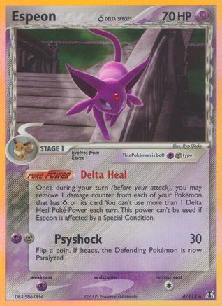Espeon (Delta Species) 4/113 - Delta Species Holofoil - Poke-Collect