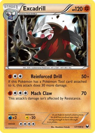Excadrill (57) 57/108 - Dark Explorers Reverse Holofoil - Poke-Collect