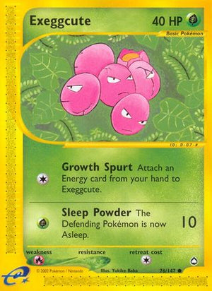 Exeggcute (76) 76/147 - Aquapolis - Poke-Collect