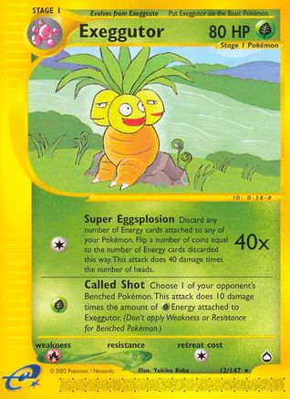 Exeggutor (12) 12/147 - Aquapolis Reverse Holofoil - Poke-Collect
