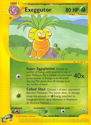 Exeggutor (12) 12/147 - Aquapolis Reverse Holofoil - Poke-Collect