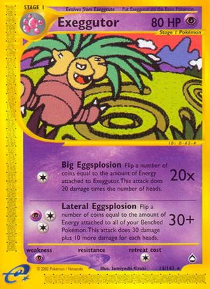 Exeggutor (13) 13/147 - Aquapolis Reverse Holofoil - Poke-Collect