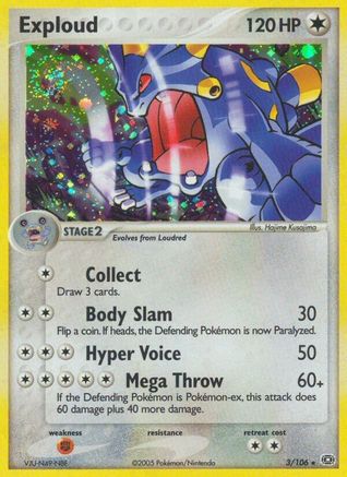Exploud 3/106 - Emerald Holofoil - Poke-Collect