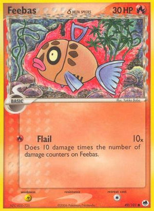 Feebas (Delta Species) 49/101 - Dragon Frontiers Reverse Holofoil - Poke-Collect