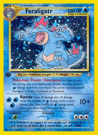 Feraligatr (5) 5/111 - Neo Genesis 1st Edition Holofoil - Poke-Collect