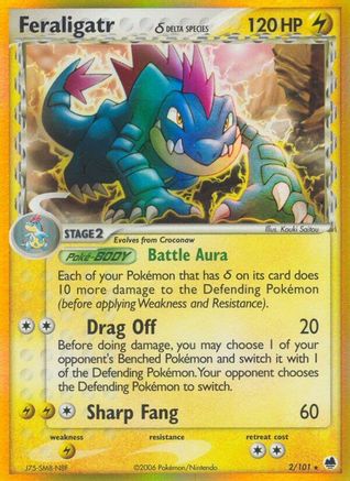 Feraligatr (Delta Species) 2/101 - Dragon Frontiers Holofoil - Poke-Collect