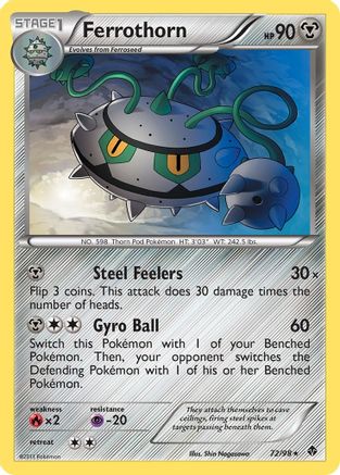 Ferrothorn (72) 72/98 - Emerging Powers Reverse Holofoil - Poke-Collect