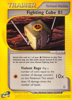 Fighting Cube 01 121/147 - Aquapolis Reverse Holofoil - Poke-Collect