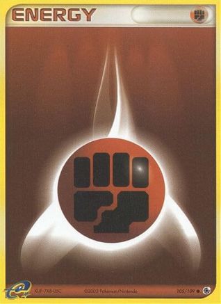 Fighting Energy 105/109 - Ruby and Sapphire Reverse Holofoil - Poke-Collect