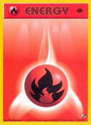 Fire Energy 128/132 - Gym Heroes Unlimited - Poke-Collect