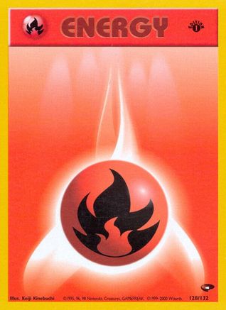 Fire Energy 128/132 - Gym Challenge 1st Edition - Poke-Collect