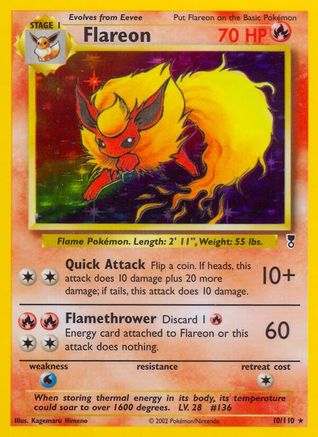Flareon 10/110 - Legendary Collection Reverse Holofoil - Poke-Collect
