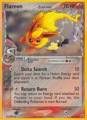 Flareon (Delta Species) 5/113 - Delta Species Reverse Holofoil - Poke-Collect