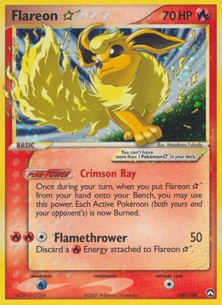 Flareon Star 100/108 - Power Keepers Holofoil - Poke-Collect