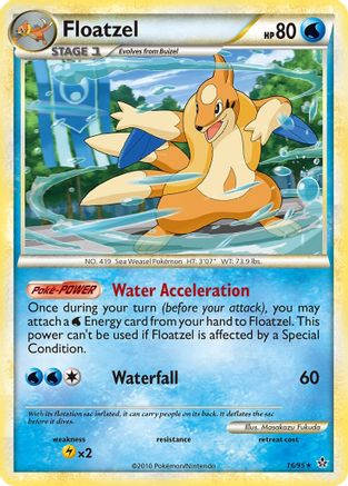 Floatzel 16/95 - Unleashed Reverse Holofoil - Poke-Collect