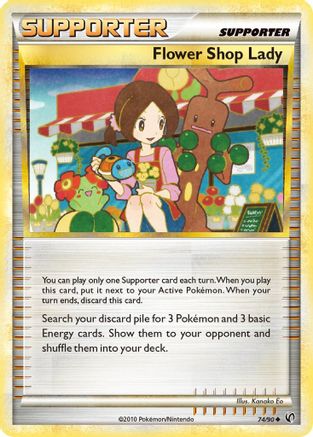 Flower Shop Lady 74/90 - Undaunted Reverse Holofoil - Poke-Collect