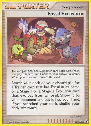 Fossil Excavator 82/100 - Majestic Dawn Reverse Holofoil - Poke-Collect