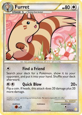 Furret 21/123 - HeartGold SoulSilver - Poke-Collect