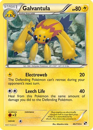 Galvantula 46/114 - Black and White Reverse Holofoil - Poke-Collect