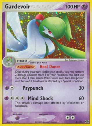 Gardevoir 4/106 - Emerald Reverse Holofoil - Poke-Collect