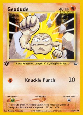 Geodude 44/64 - Neo Revelation 1st Edition - Poke-Collect