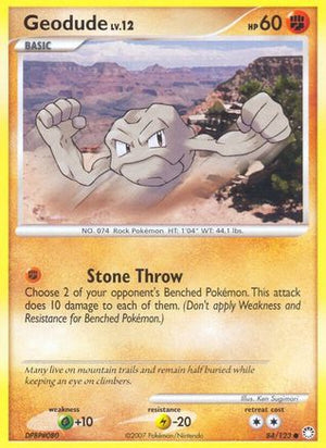 Geodude 84/123 - Mysterious Treasures Reverse Holofoil - Poke-Collect