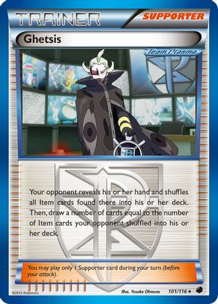 Ghetsis (Team Plasma) 101/116 - Plasma Freeze Reverse Holofoil - Poke-Collect