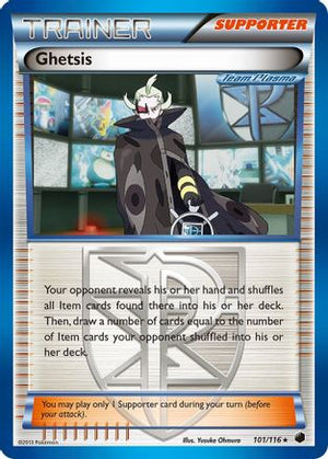 Ghetsis (Team Plasma) 101/116 - Plasma Freeze Reverse Holofoil - Poke-Collect