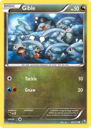 Gible 94/113 - Legendary Treasures Reverse Holofoil - Poke-Collect