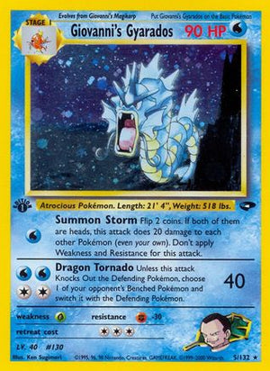 Giovanni's Gyarados 5/132 - Gym Challenge Unlimited Holofoil - Poke-Collect
