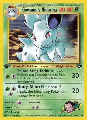 Giovanni's Nidorina 44/132 - Gym Challenge 1st Edition - Poke-Collect