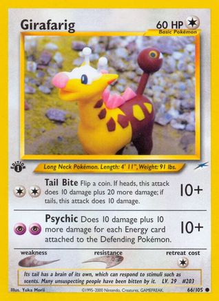 Girafarig 66/105 - Neo Destiny 1st Edition - Poke-Collect